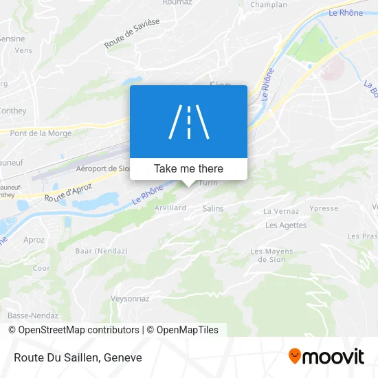 Route Du Saillen map