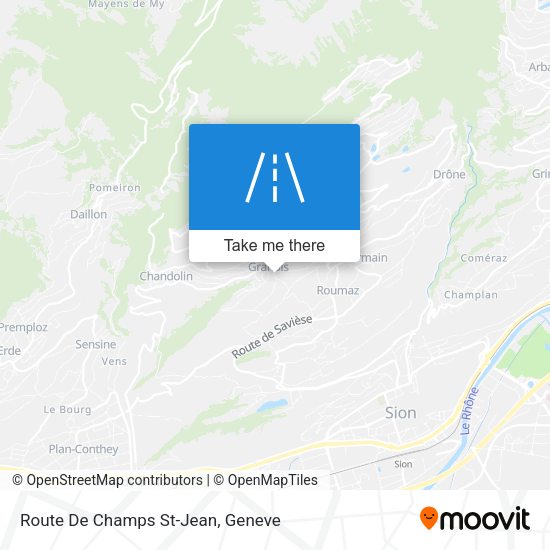 Route De Champs St-Jean map