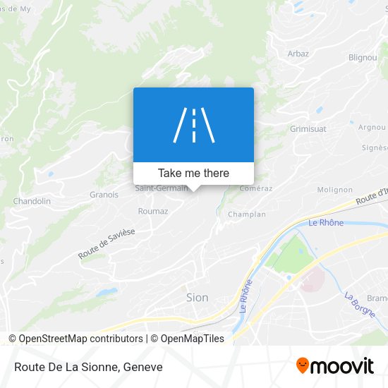 Route De La Sionne map