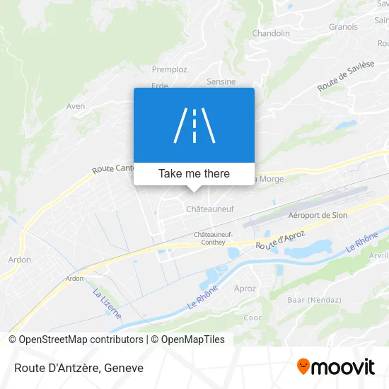 Route D'Antzère map