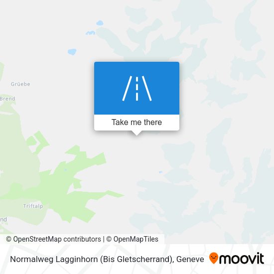 Normalweg Lagginhorn (Bis Gletscherrand) map
