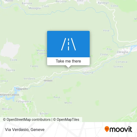 Via Verdasio map