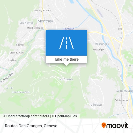 Routes Des Granges map