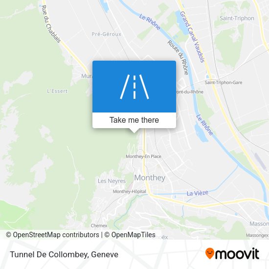 Tunnel De Collombey map