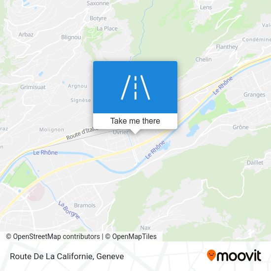 Route De La Californie map