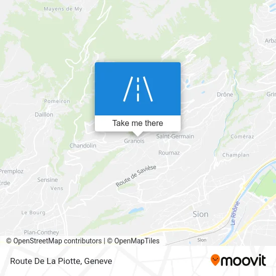 Route De La Piotte plan