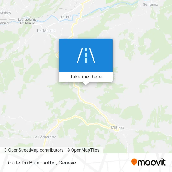 Route Du Blancsottet map