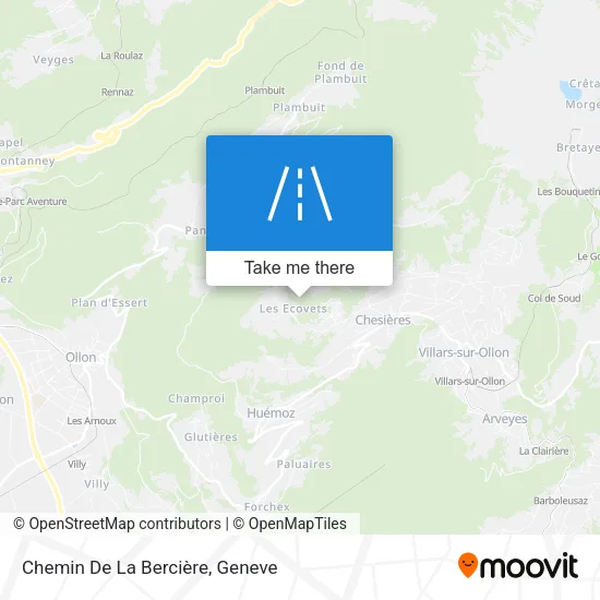 Chemin De La Bercière map