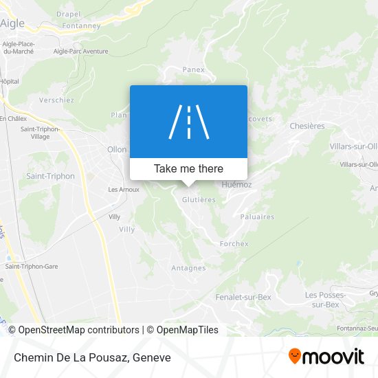 Chemin De La Pousaz map