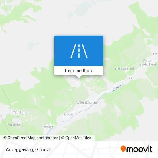 Arbeggaweg map