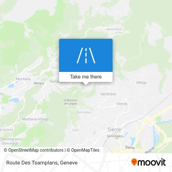 Route Des Tsamplans map