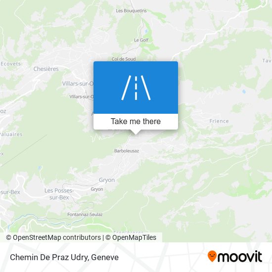 Chemin De Praz Udry map