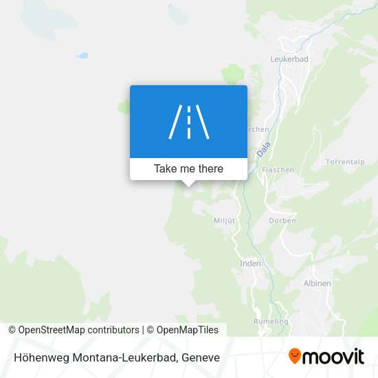 Höhenweg Montana-Leukerbad map