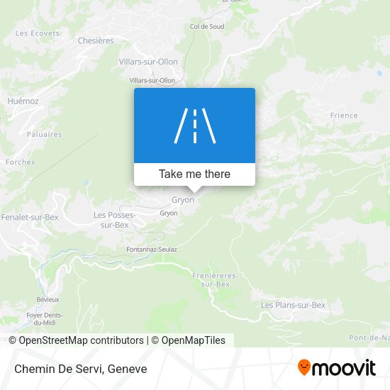 Chemin De Servi map