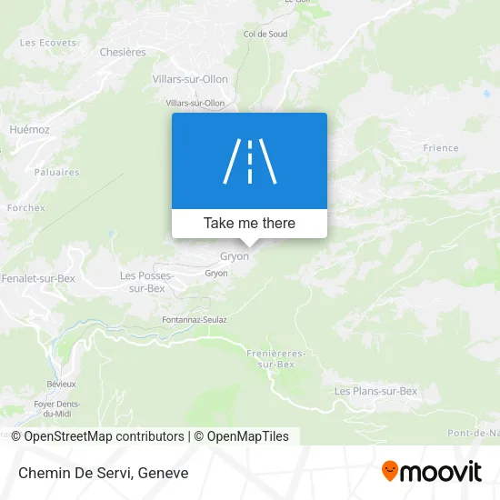 Chemin De Servi map
