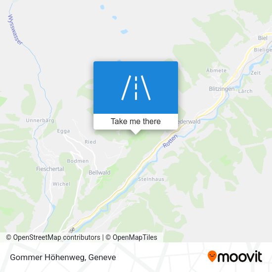 Gommer Höhenweg map