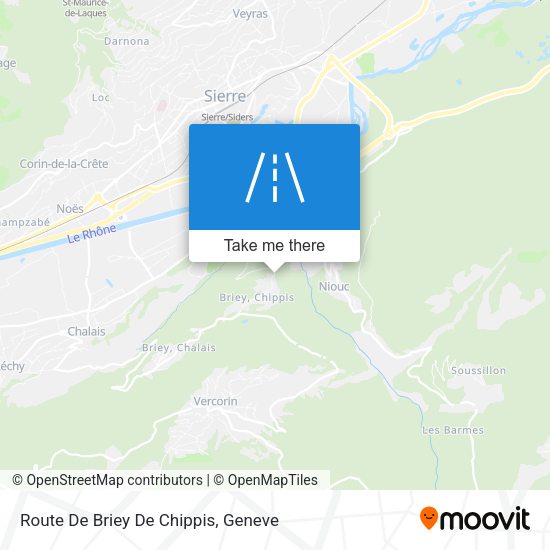 Route De Briey De Chippis map