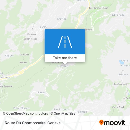 Route Du Chamossaire map