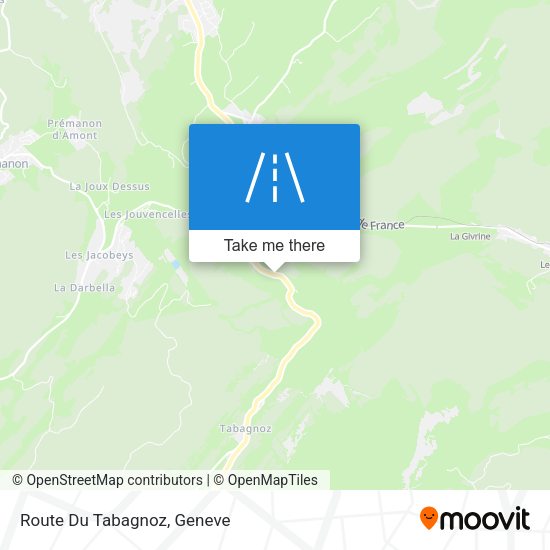 Route Du Tabagnoz map