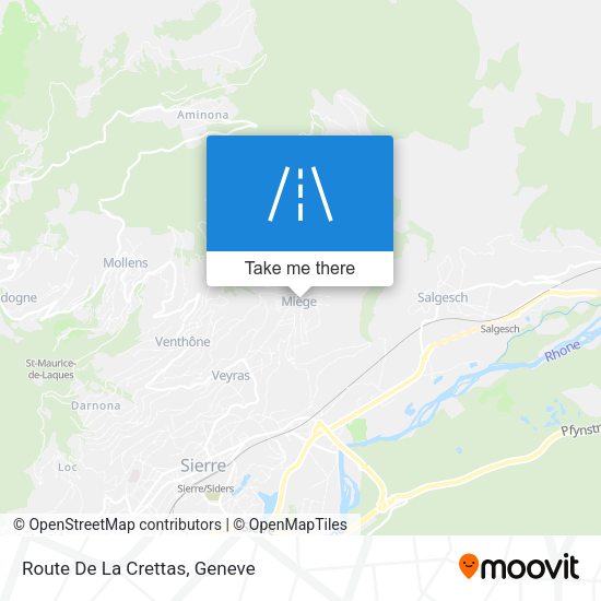 Route De La Crettas map