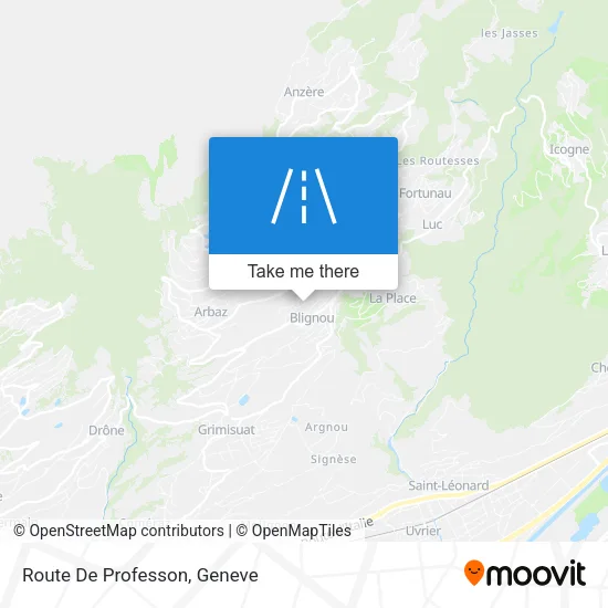 Route De Professon map