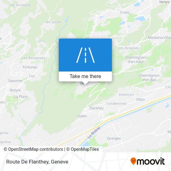 Route De Flanthey map