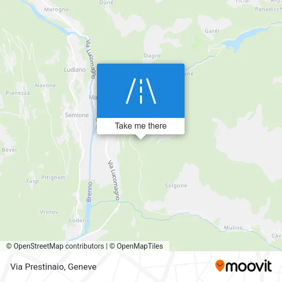 Via Prestinaio map