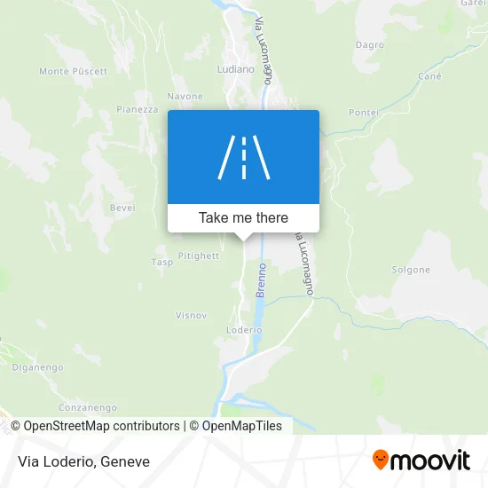 Via Loderio map