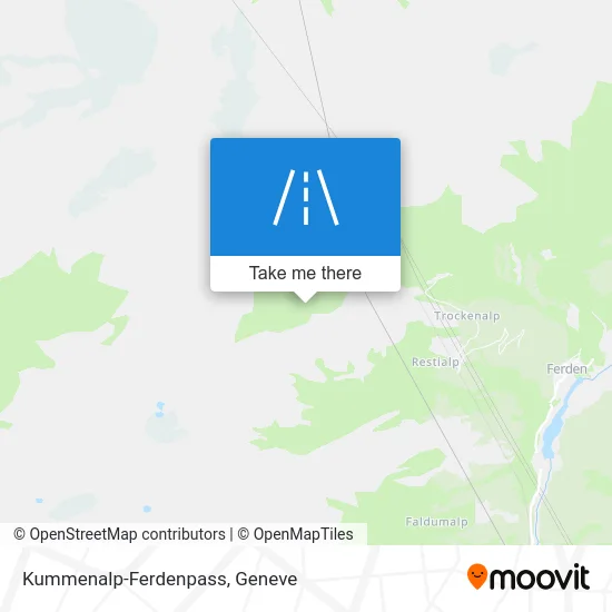 Kummenalp-Ferdenpass map
