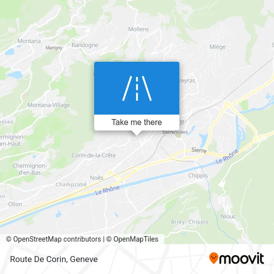 Route De Corin map