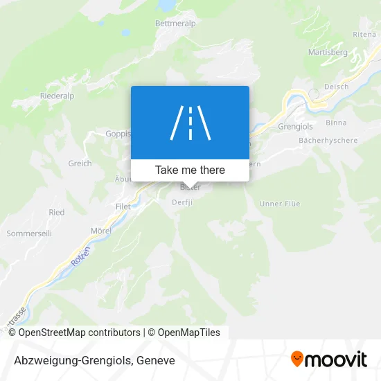 Abzweigung-Grengiols map