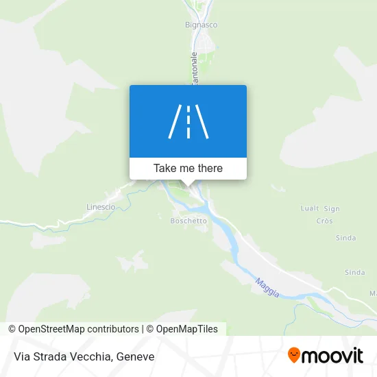 Via Strada Vecchia map