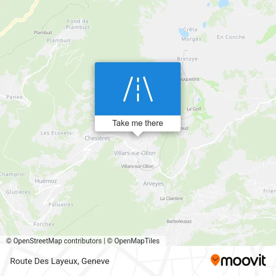 Route Des Layeux map