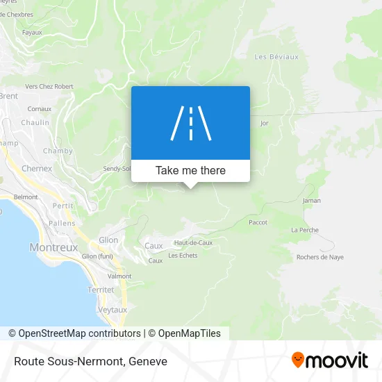 Route Sous-Nermont map