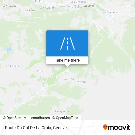Route Du Col De La Croix plan