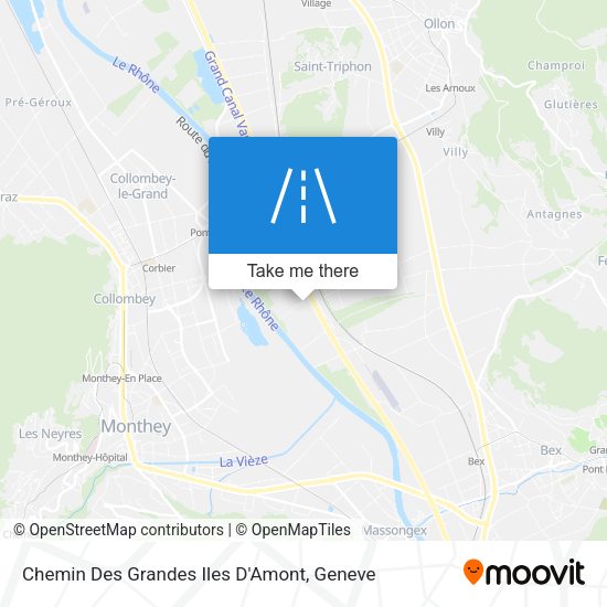 Chemin Des Grandes Iles D'Amont map