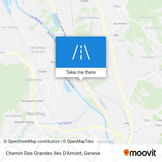 Chemin Des Grandes Iles D'Amont map