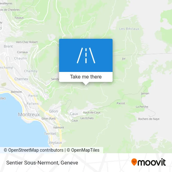 Sentier Sous-Nermont map