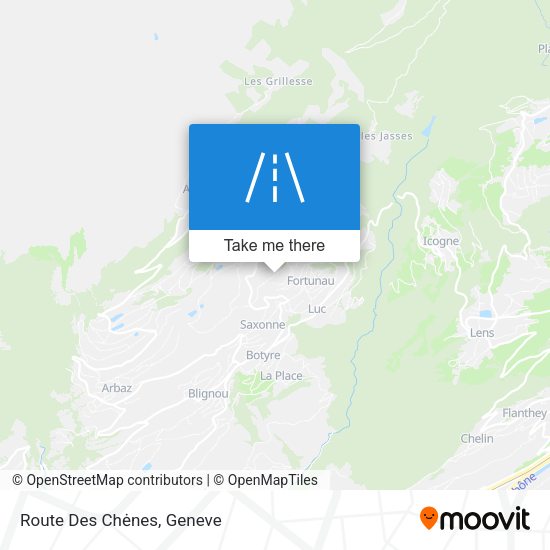 Route Des Chėnes map