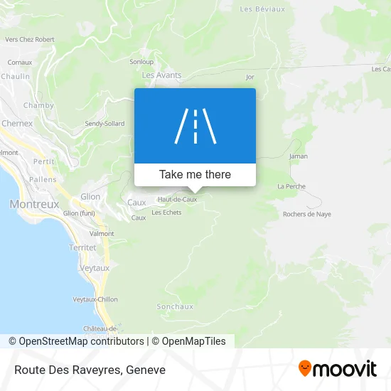 Route Des Raveyres map