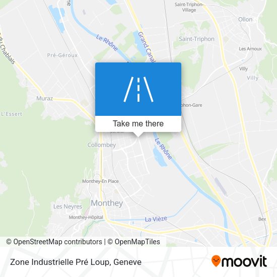 Zone Industrielle Pré Loup map