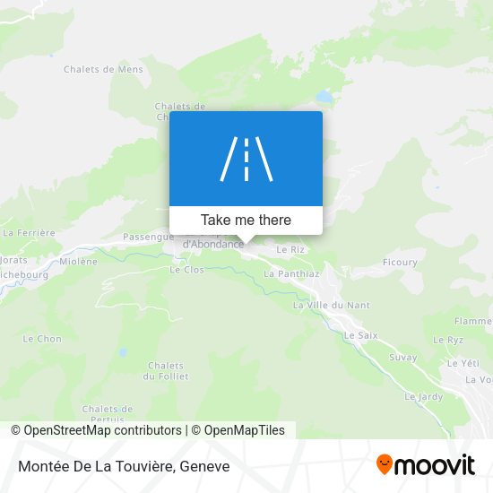 Montée De La Touvière map