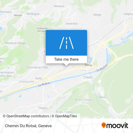Chemin Du Rotsé map