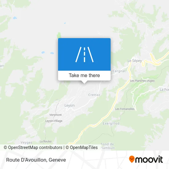 Route D'Avouillon map
