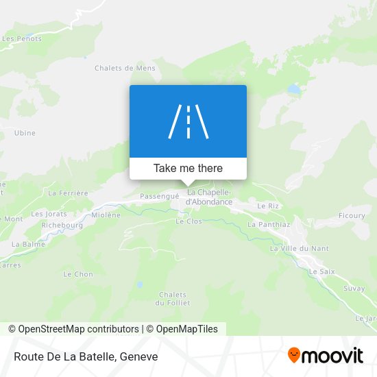 Route De La Batelle map