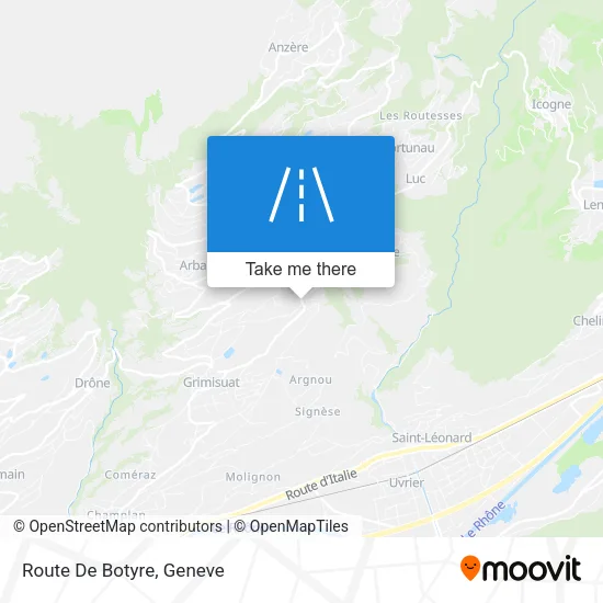 Route De Botyre map