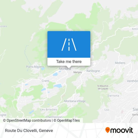 Route Du Clovelli map