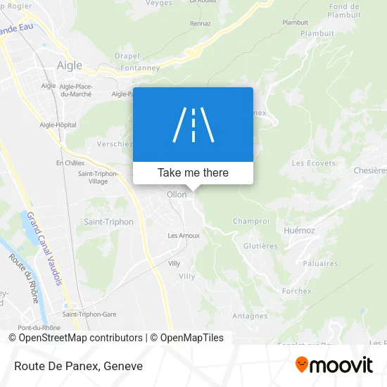 Route De Panex map