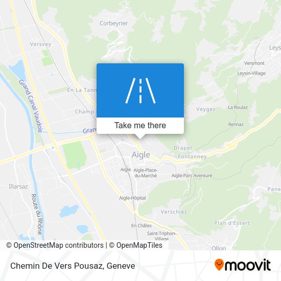 Chemin De Vers Pousaz map
