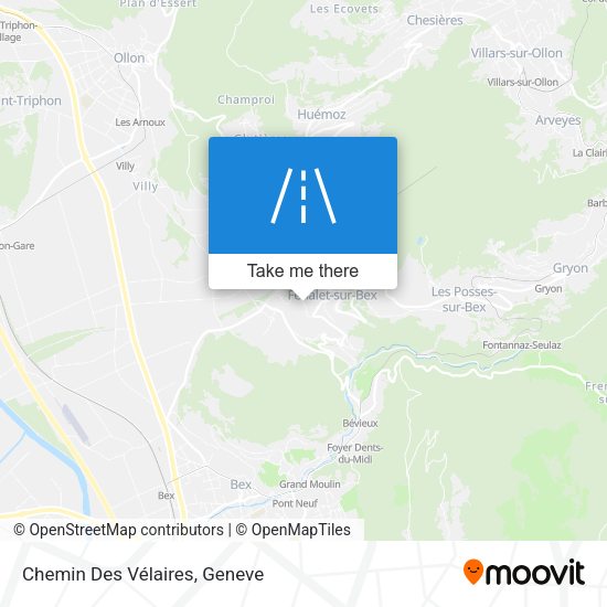Chemin Des Vélaires map